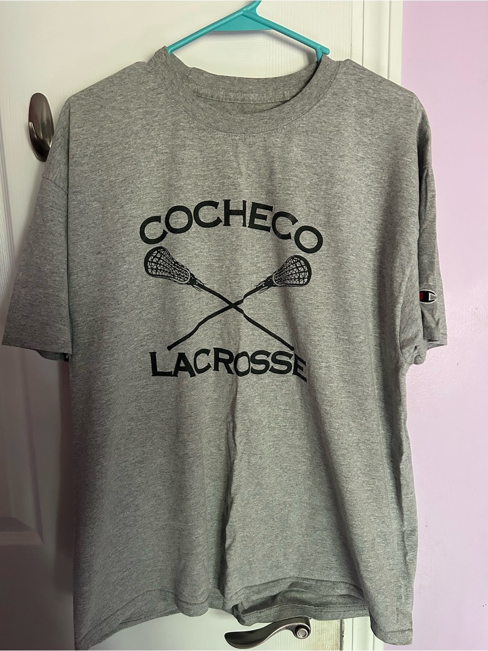 Champion Gray Cocheco Lacrosse Short Sleeve Tee